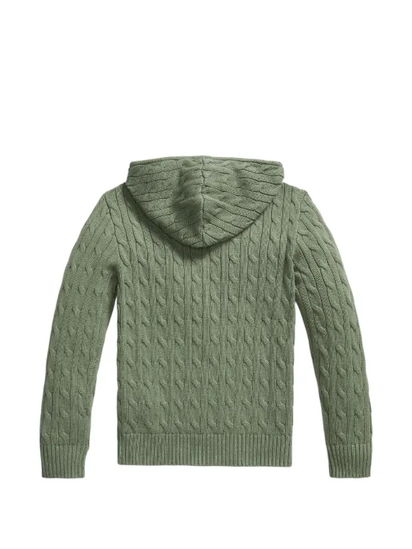 POLO RALPH LAUREN KIDS ケーブルニット ニットパーカー | グリーン 