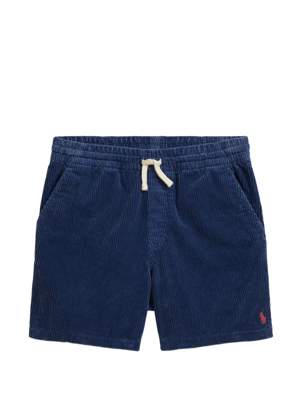POLO RALPH LAUREN KIDS Shorts a coste con ricamo - Blu