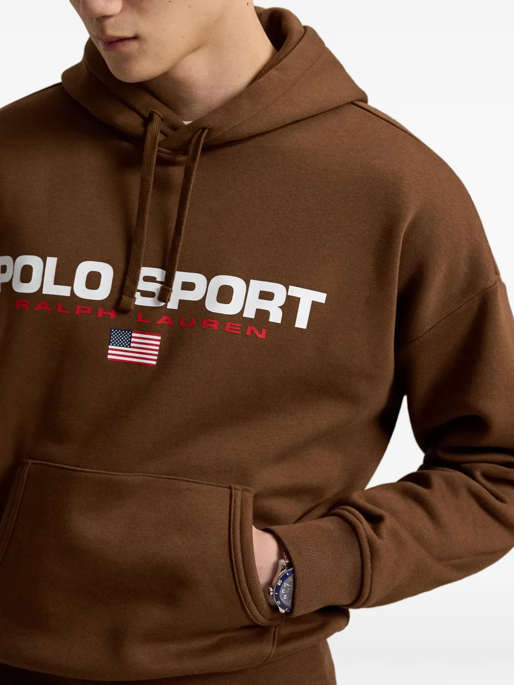 Polo Ralph Lauren Polo Sport hoodie met logoprint Bruin