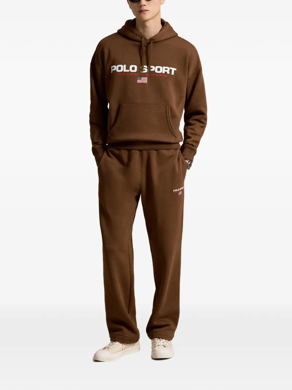Polo Ralph Lauren Polo Sport hoodie met logoprint Bruin