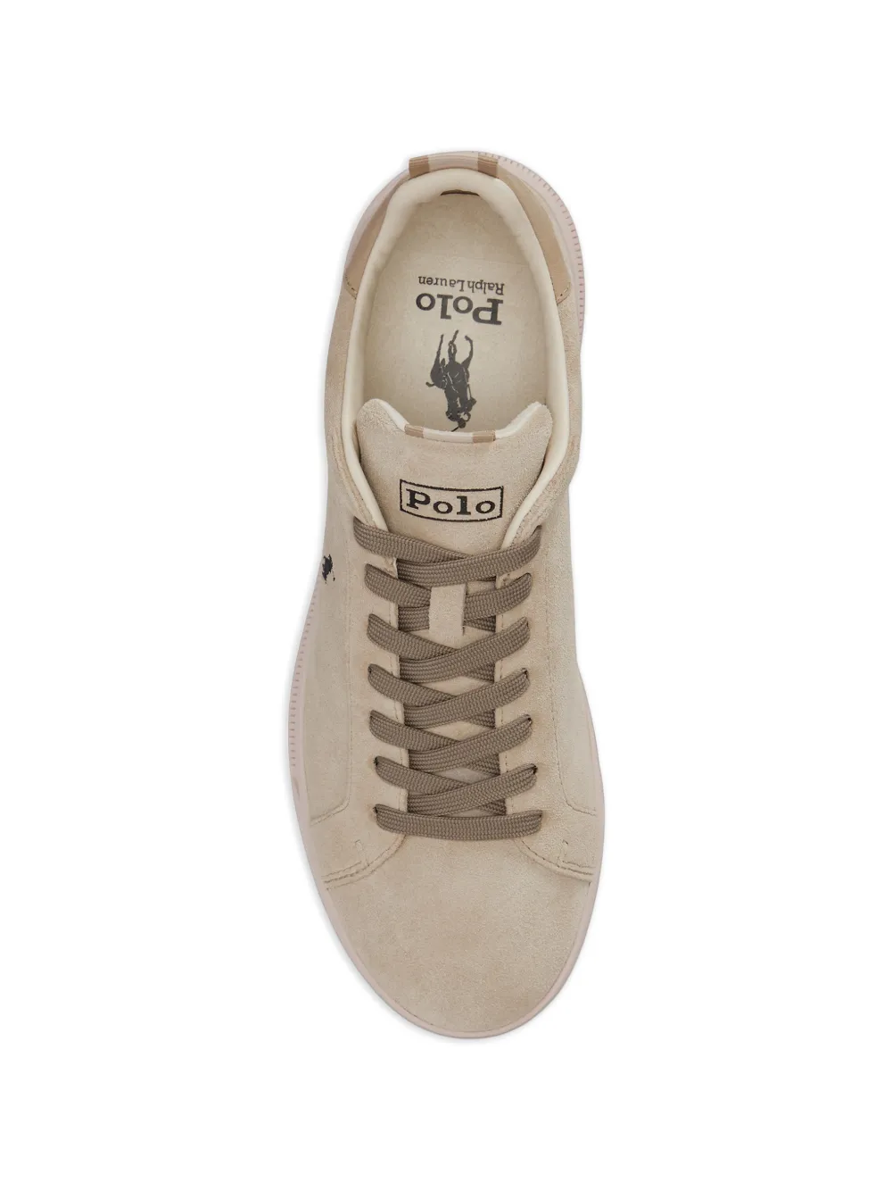 Polo Ralph Lauren Sneakers met geborduurd logo Beige