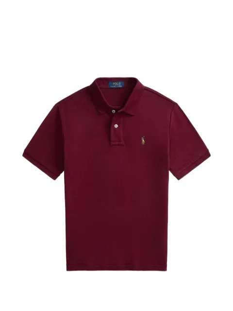 POLO RALPH LAUREN KIDS embroidered ribbed polo shirt