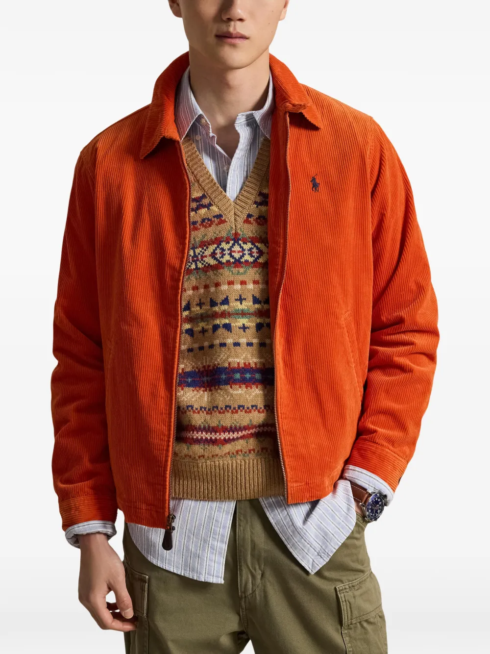 Polo Ralph Lauren Wynton ribfluwelen jack Oranje