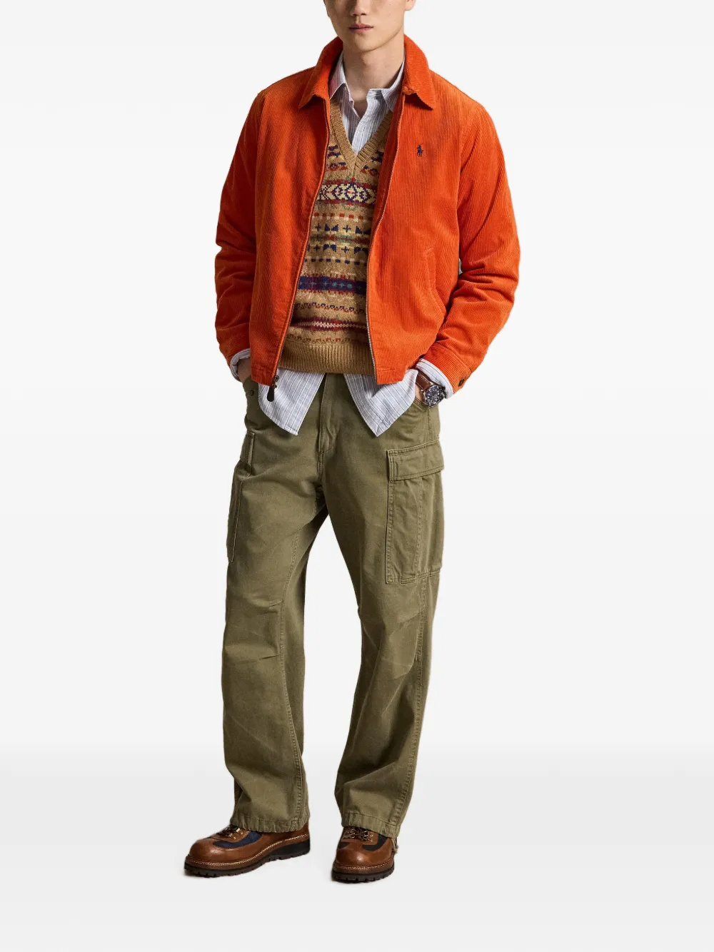 Polo Ralph Lauren Wynton ribfluwelen jack Oranje