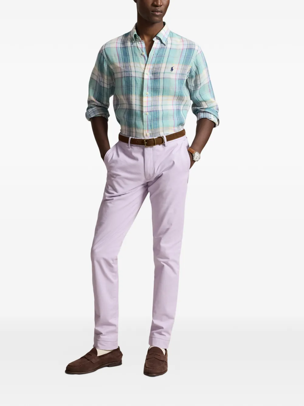 Polo Ralph Lauren Greenwich slim-fit broek Paars
