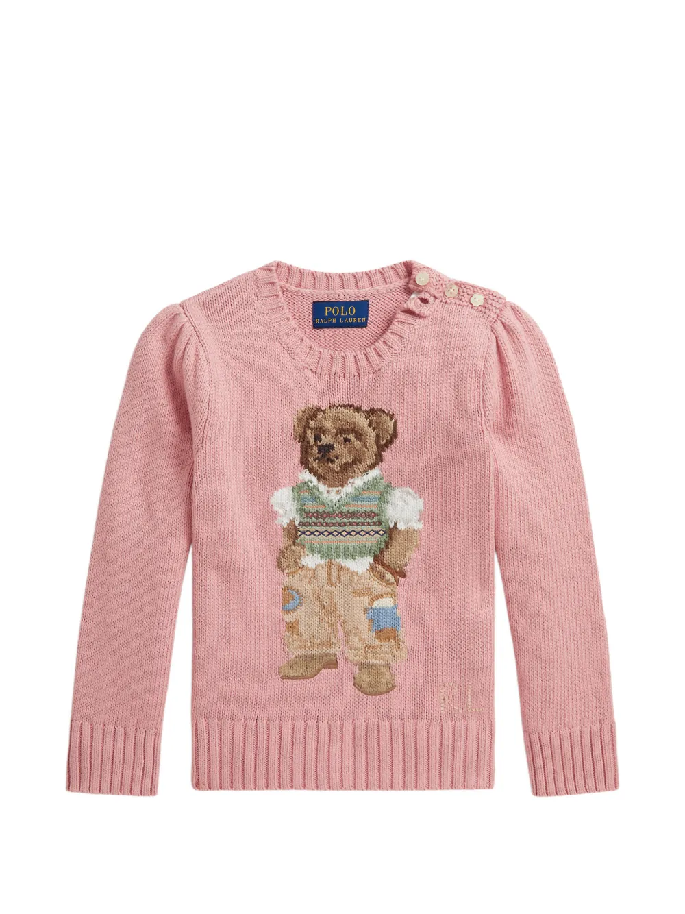 POLO RALPH LAUREN KIDS Maglione con orsetto - Rosa