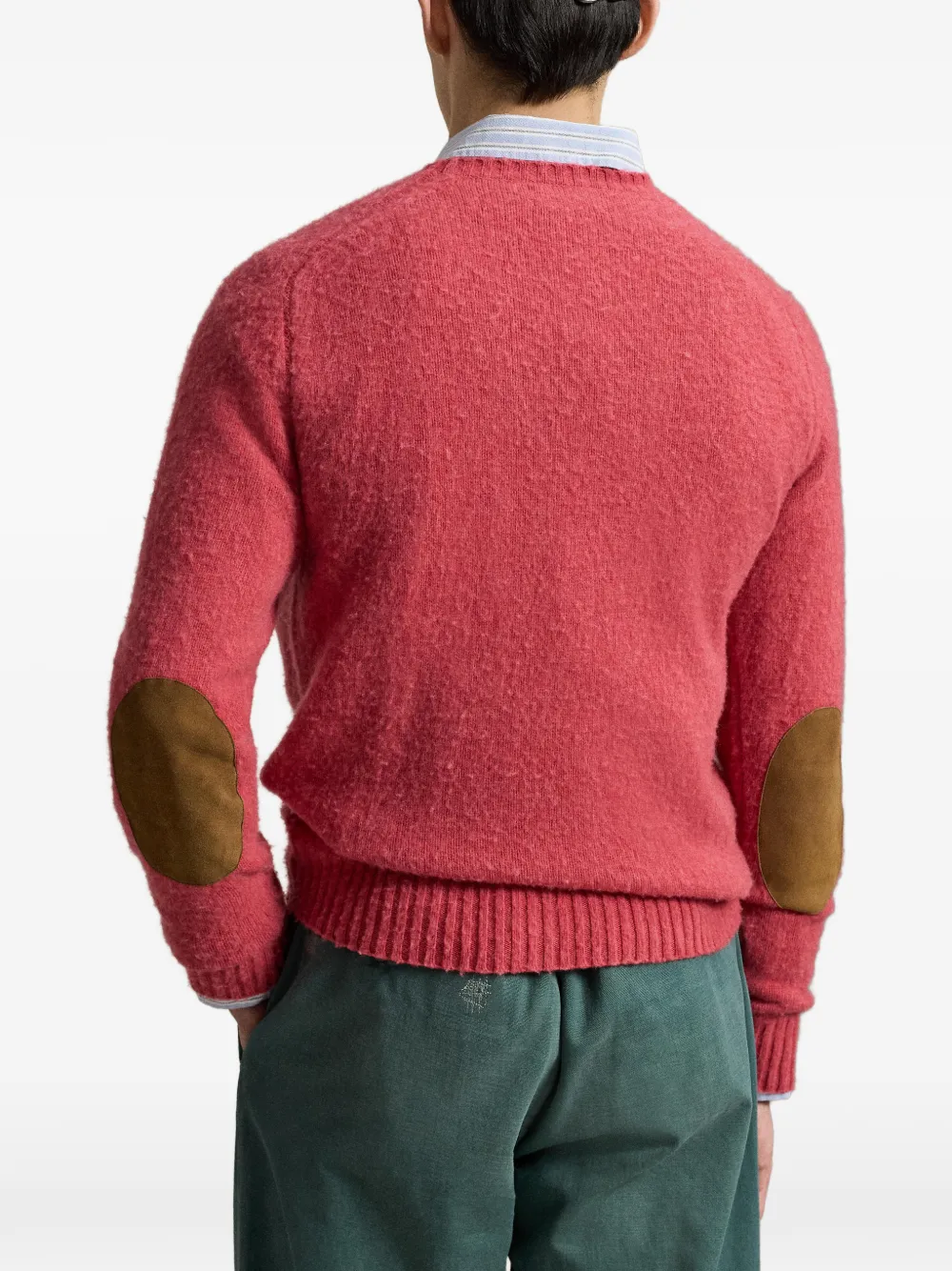 Polo Ralph Lauren Sweater met elleboogpatch Rood
