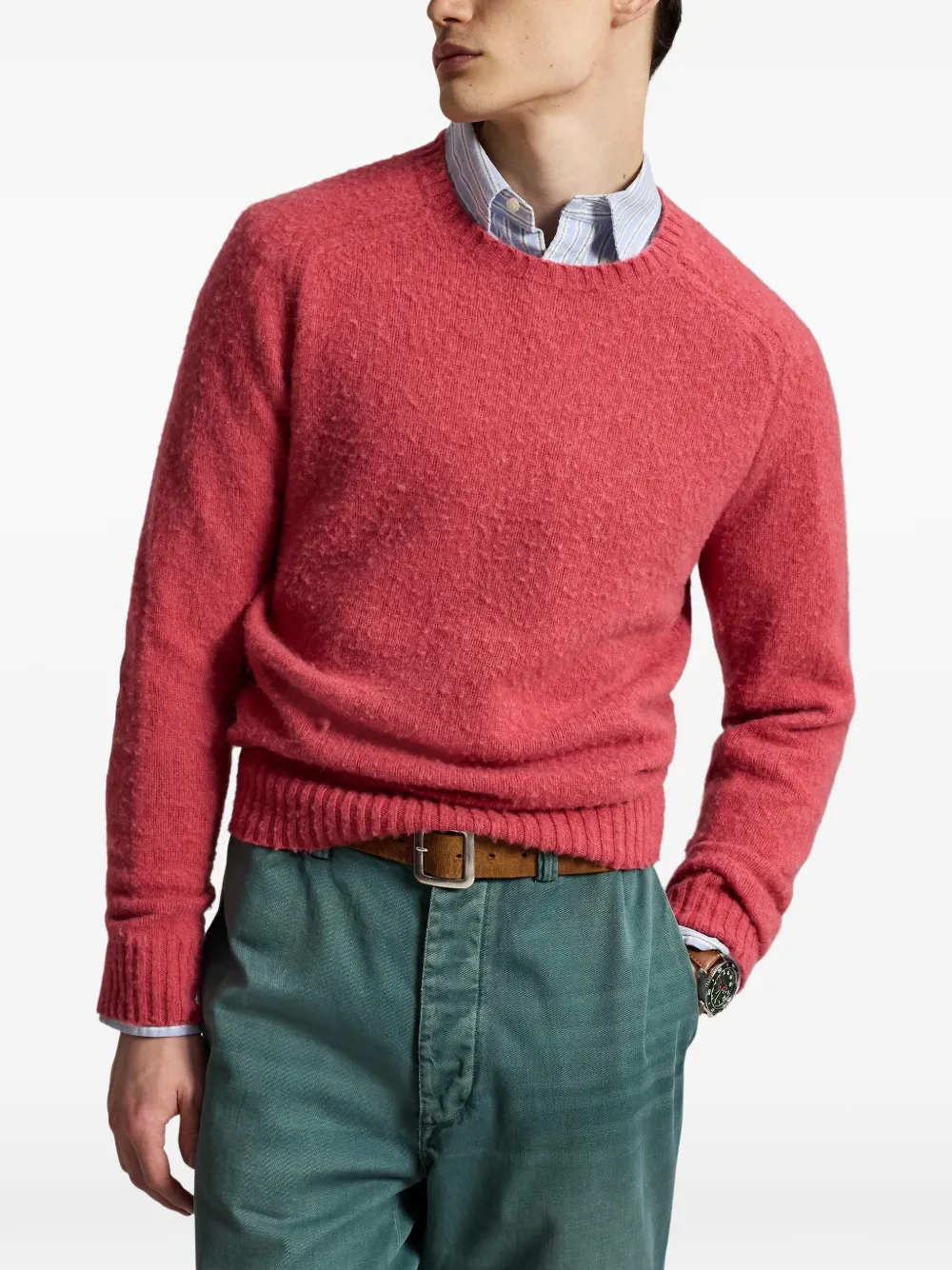 Polo Ralph Lauren Sweater met elleboogpatch Rood