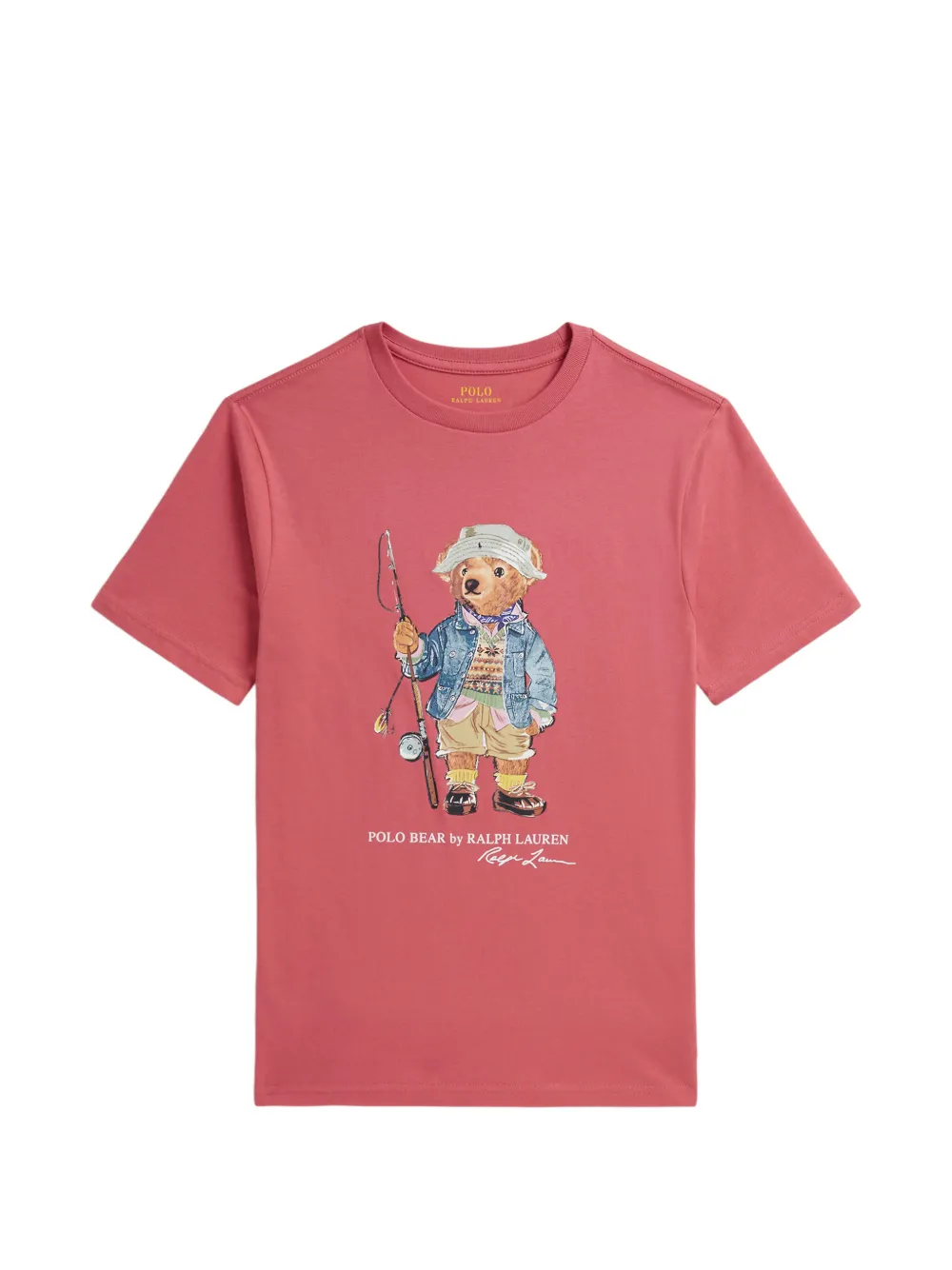 POLO RALPH LAUREN KIDS Polo Bear cotton T-shirt - Rosa