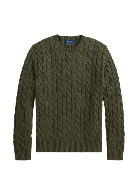 Polo Ralph Lauren pull en maille torsadée à logo Pony brodé