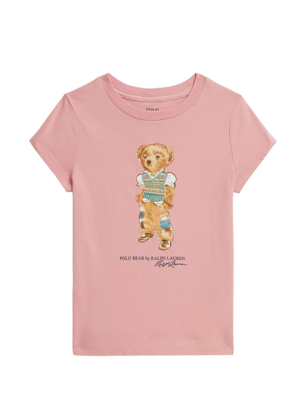 POLO RALPH LAUREN KIDS T-shirt con stampa orsetto - Rosa