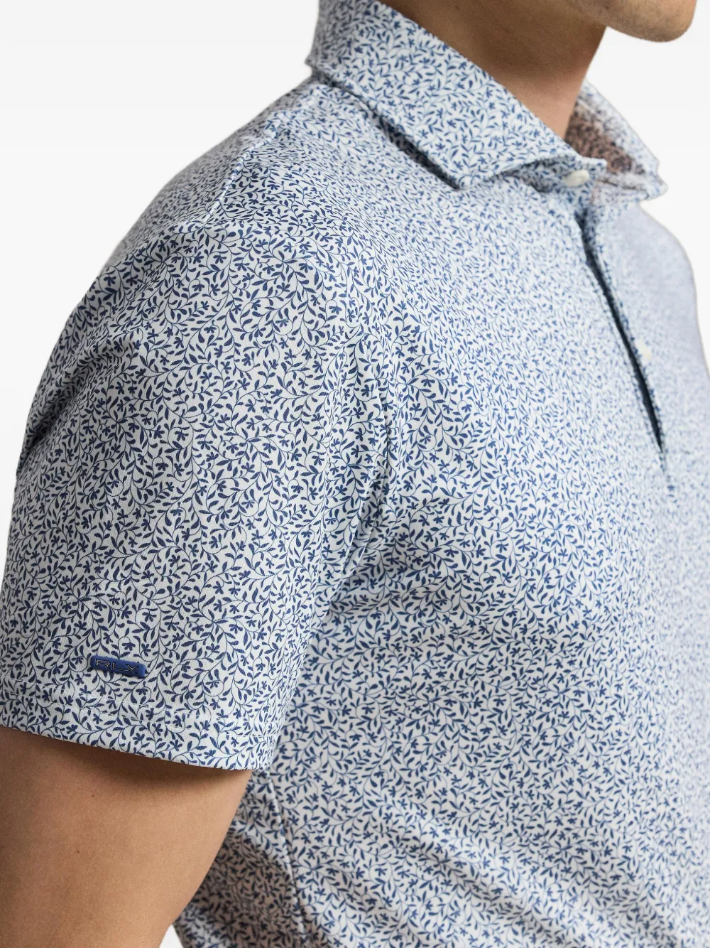 RLX Ralph Lauren Poloshirt met bladerprint Blauw