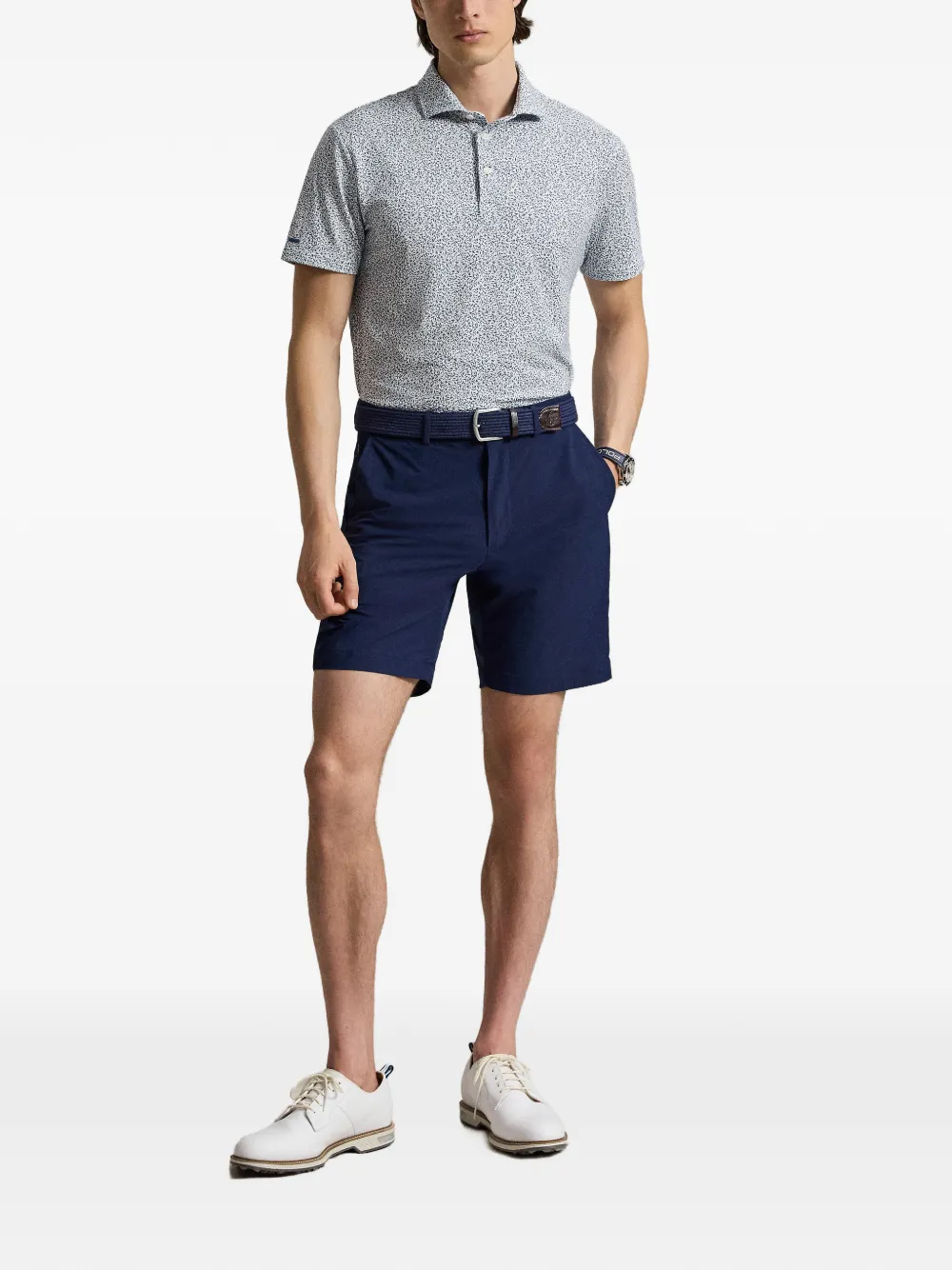 RLX Ralph Lauren Poloshirt met bladerprint Blauw