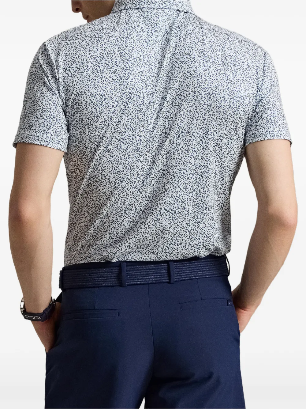 RLX Ralph Lauren Poloshirt met bladerprint Blauw