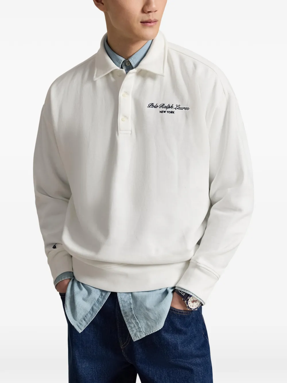Polo Ralph Lauren Poloshirt met polokraag en logoprint Wit