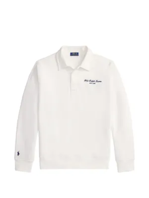 Polo Ralph Lauren quarter-zip logo-embroidered Polo Shirt | White