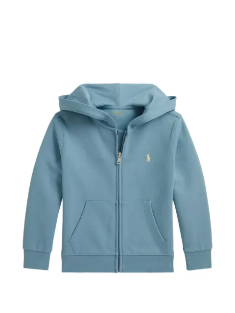 POLO RALPH LAUREN KIDS logo-embroidered full-zip sweatshirt