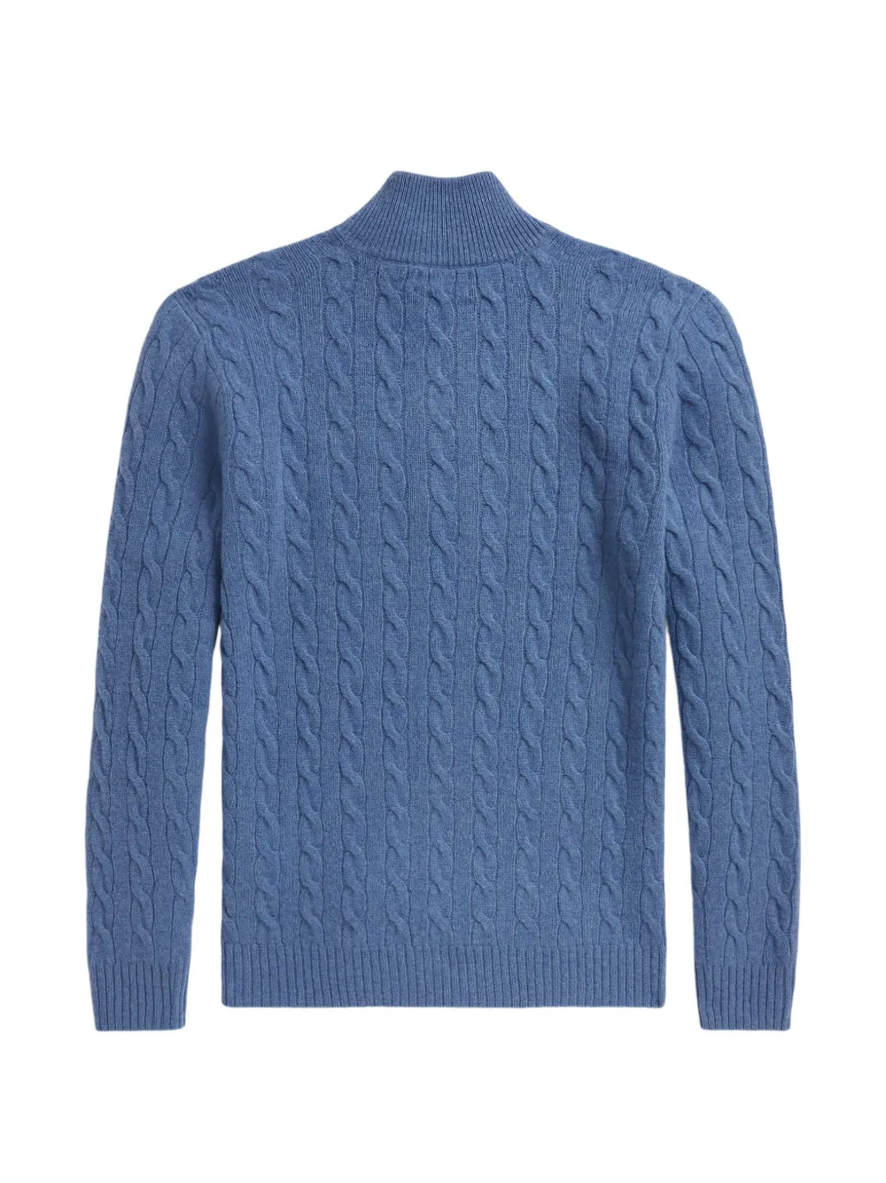 Polo Ralph Lauren Kabelgebreide trui met kwartrits Blauw