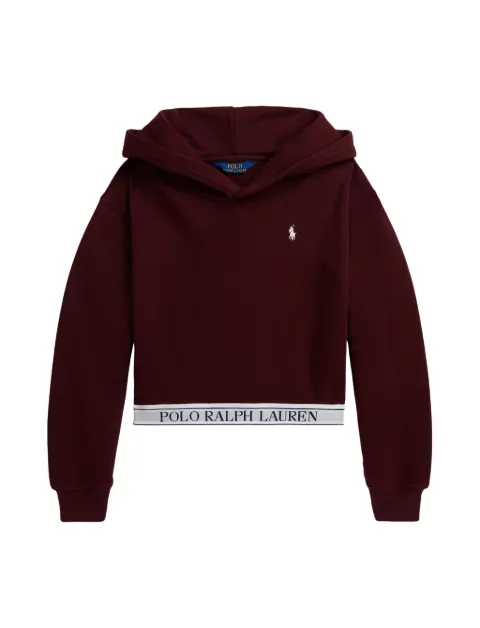 POLO RALPH LAUREN KIDS logo-detail cropped hoodie