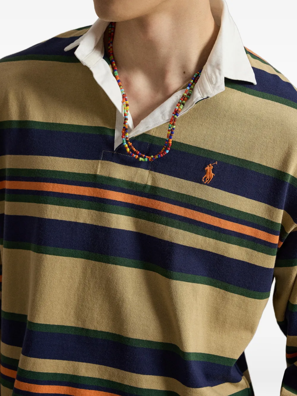 Polo Ralph Lauren Gestreepte katoenen trui Beige