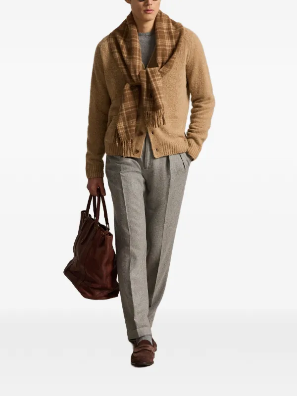 【ウールカーディガン、エルボーレザー】ラルフローレンエルボーパッチユニセックス. Polo Ralph Lauren エルボーパッチ カーディガン | ニュートラル