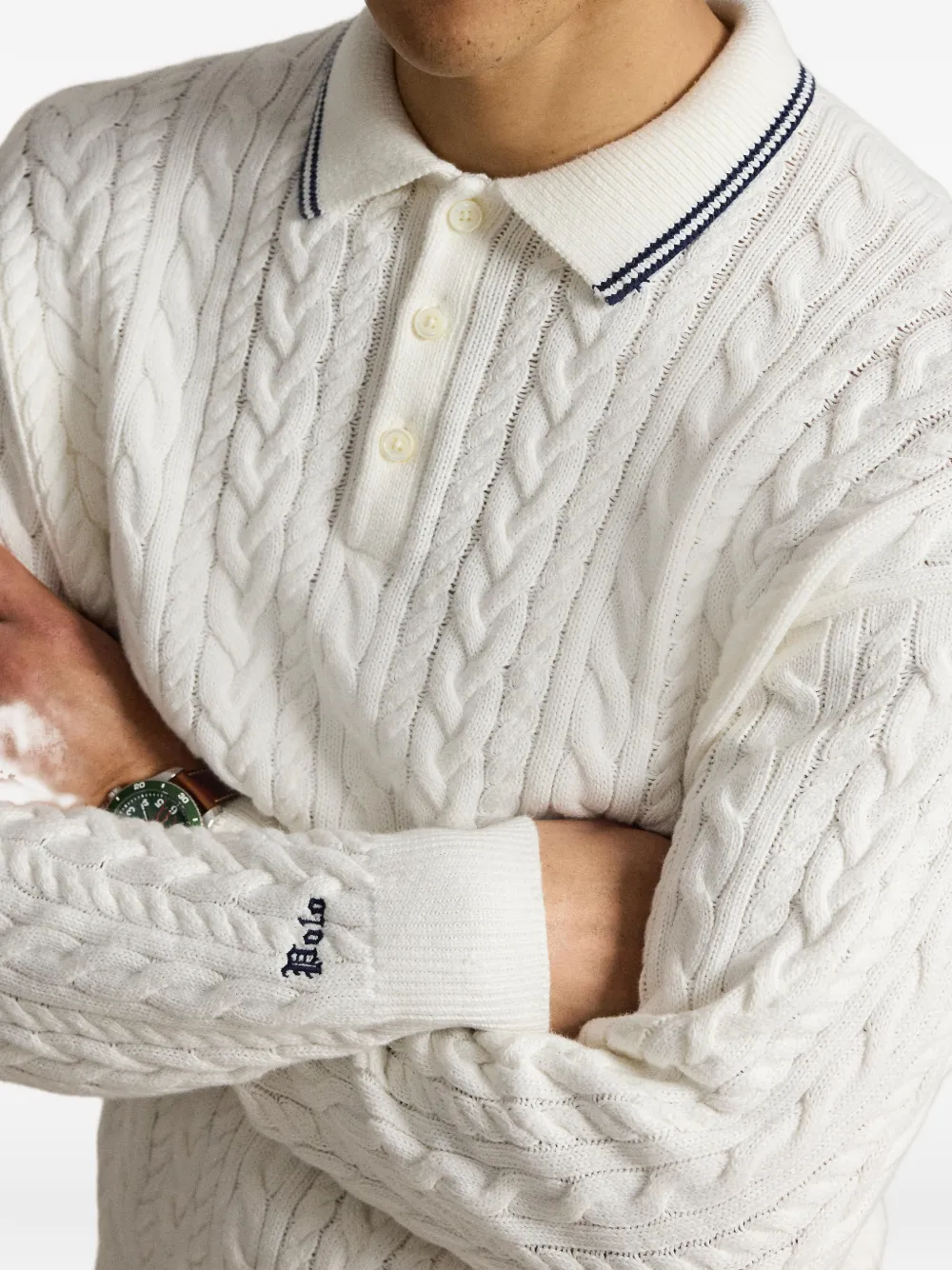 Polo Ralph Lauren Kabelgebreide polotrui Beige