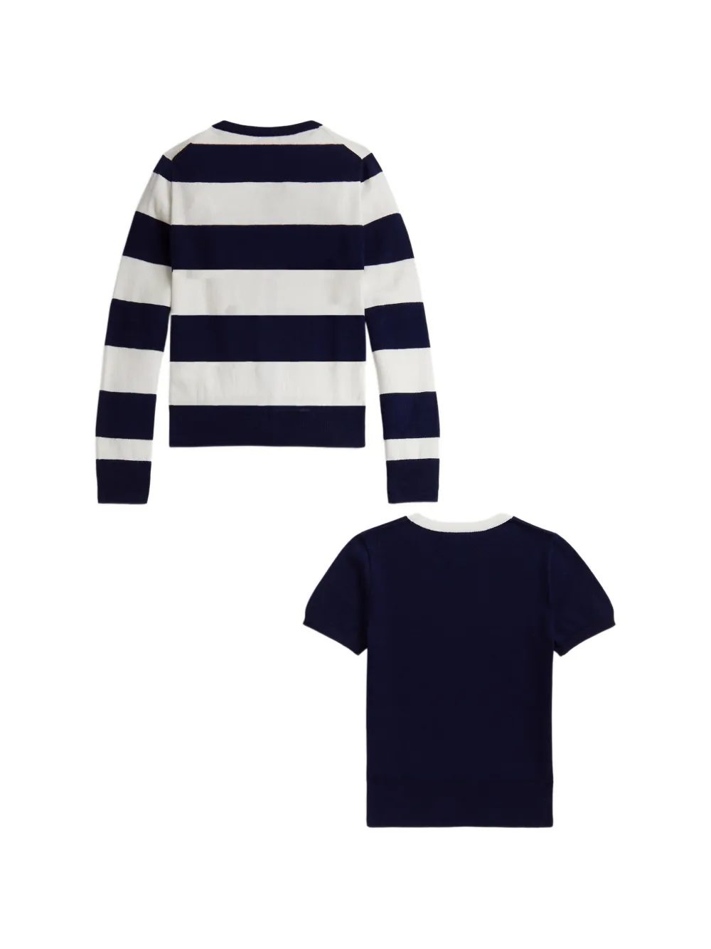 POLO RALPH LAUREN KIDS Gestreept katoenen vest en T-shirt Blauw