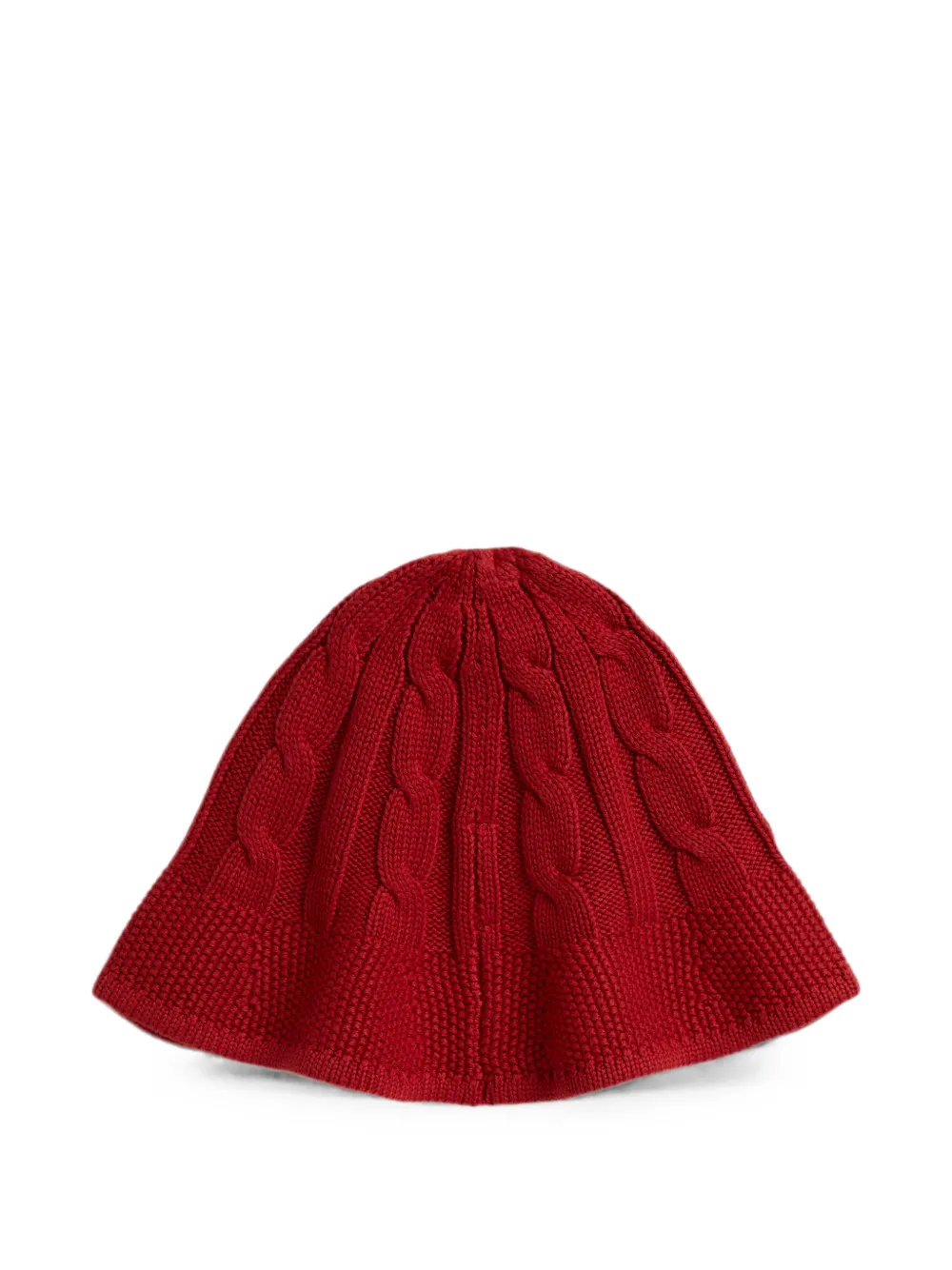 POLO RALPH LAUREN KIDS Kabelgebreide muts Rood
