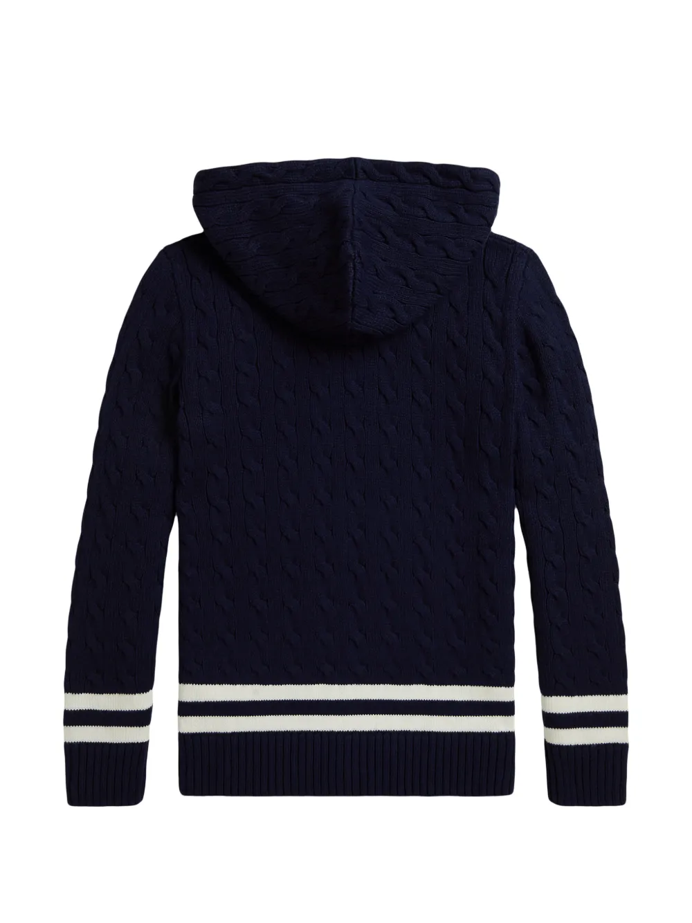 POLO RALPH LAUREN KIDS Kabelgebreide trui met V-hals Blauw