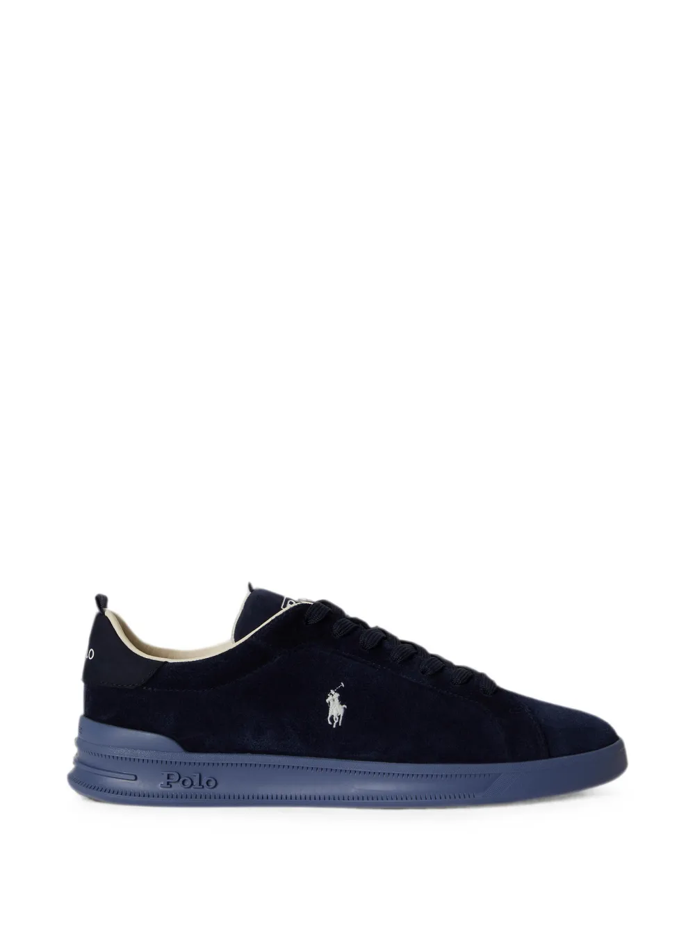 Polo Ralph Lauren logo-embroidered suede sneakers Blauw