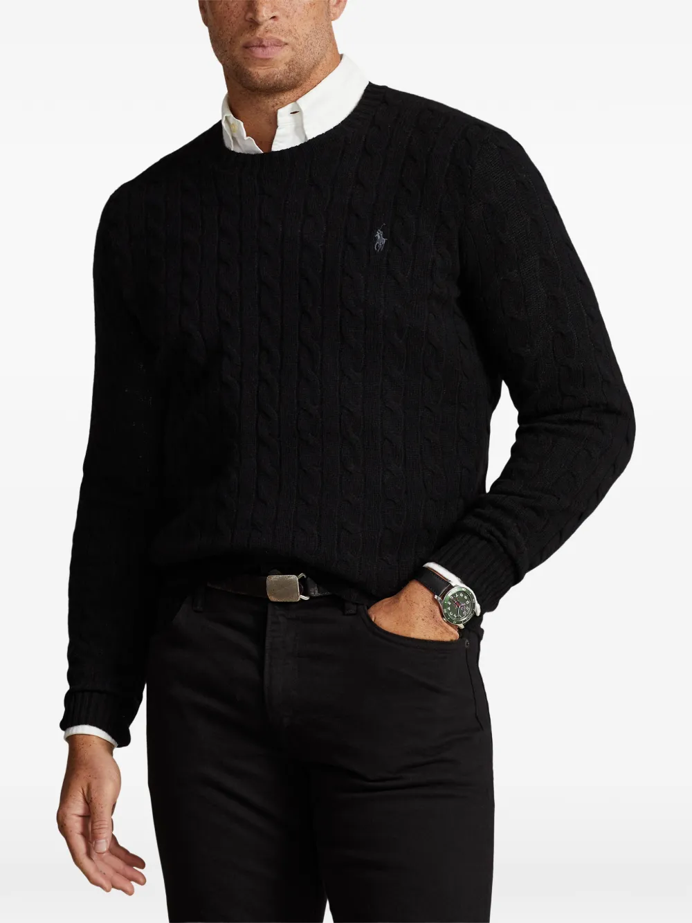 Polo Ralph Lauren Kabelgebreide trui Zwart