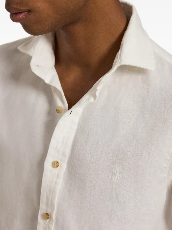 ralph lauren custom fit dress shirt Polo Ralph Lauren Men's Custom Fit Oxford Shirt - White