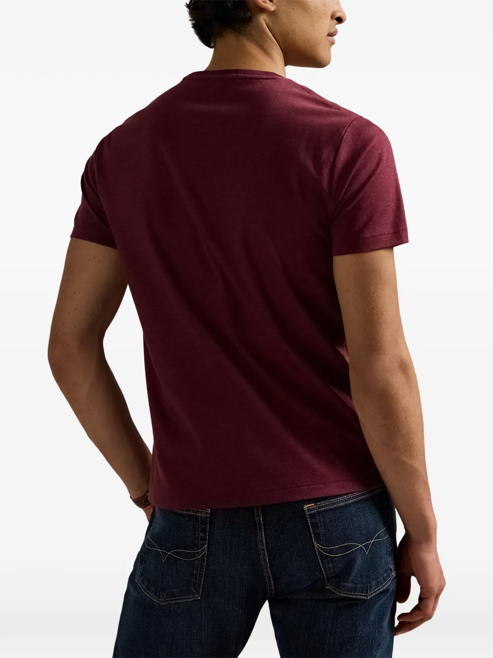 Polo Ralph Lauren Slim-fit katoenen T-shirt Rood