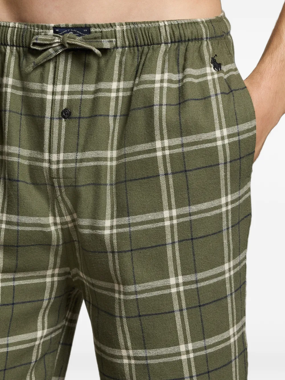Polo Ralph Lauren Geruit flanellen slaapset Groen