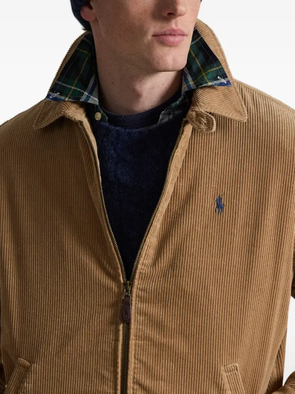 Polo Ralph Lauren Jaqueta De Veludo Cotelê Com Zíper | Neutro