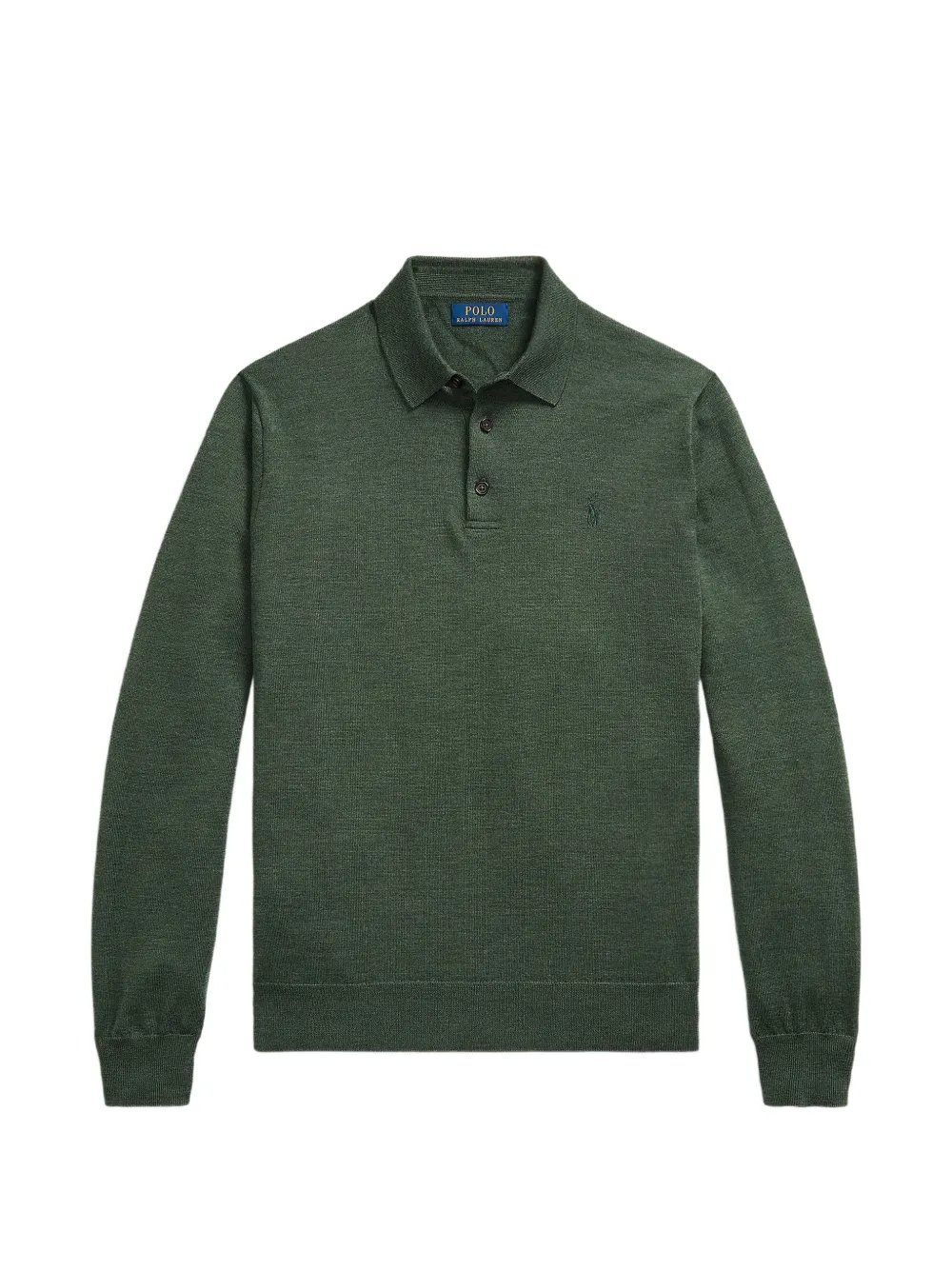Polo Ralph Lauren washable wool polo-collar jumper - Verde
