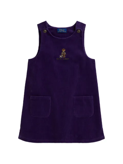 POLO RALPH LAUREN KIDS Polo Bear corduroy dress
