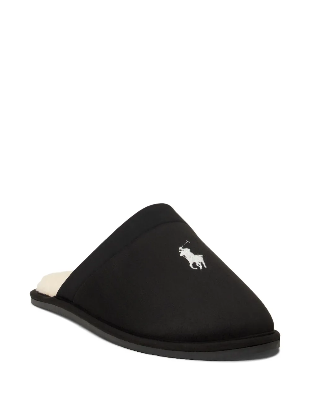 Polo Ralph Lauren embroidered-logo slippers Zwart