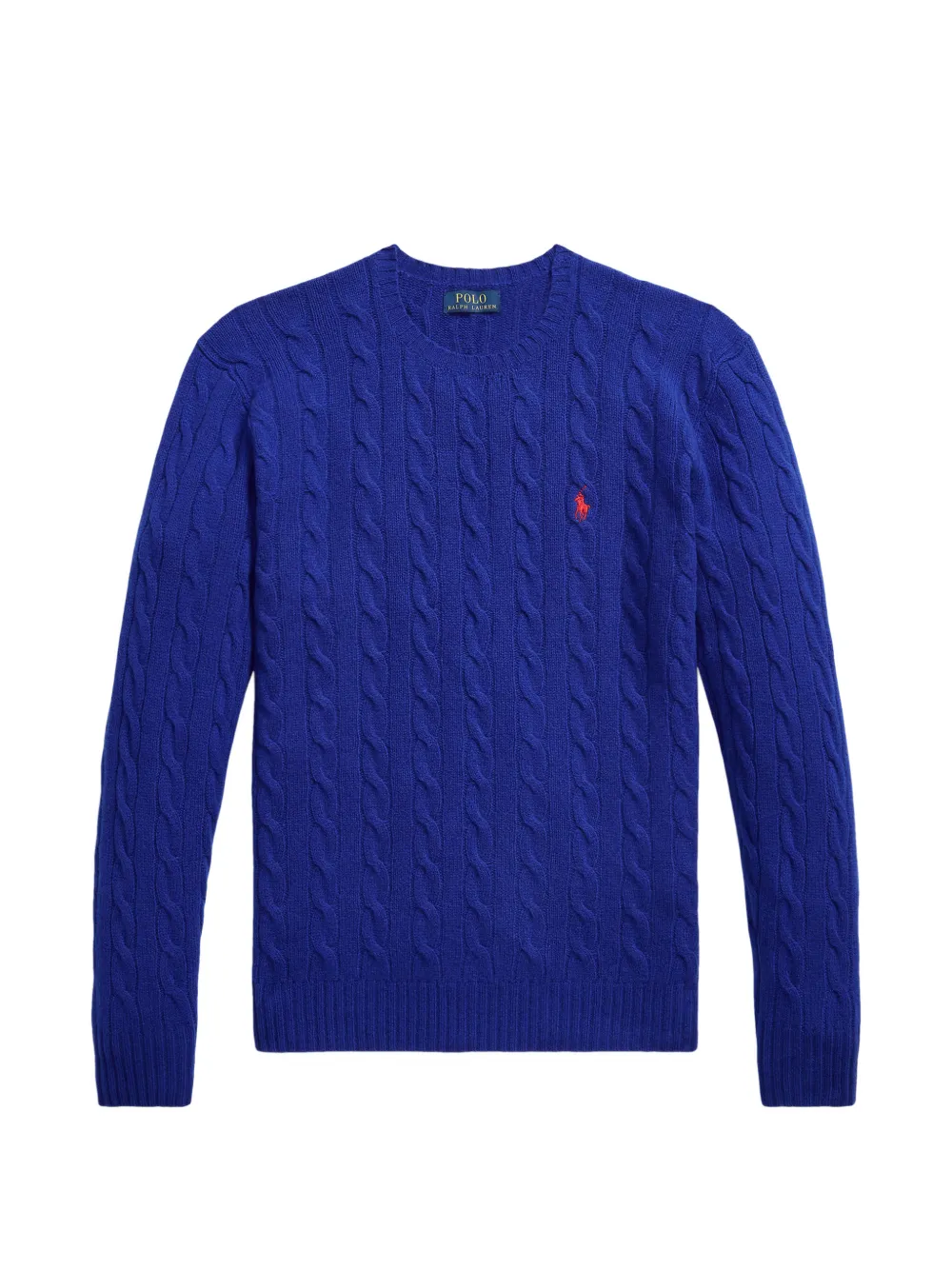 Polo Ralph Lauren Cable-knit Wool-cashmere Jumper In Blue