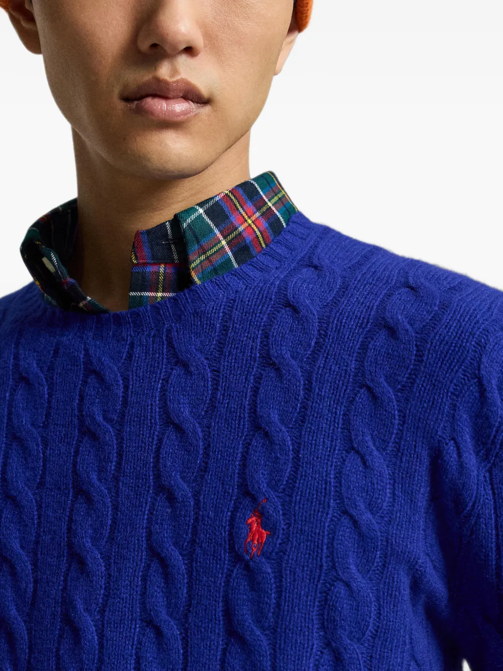 Polo Ralph Lauren Kabelgebreide trui van wol-kasjmier Blauw