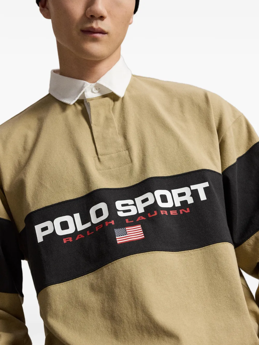 Polo Ralph Lauren Poloshirt met colourblocking Bruin