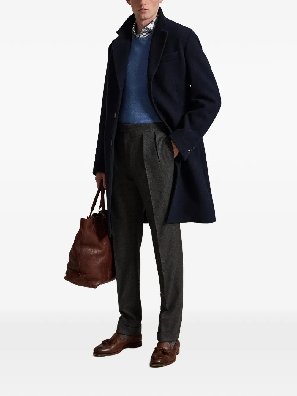 Polo Ralph Lauren Wollen trui met ronde hals Blauw