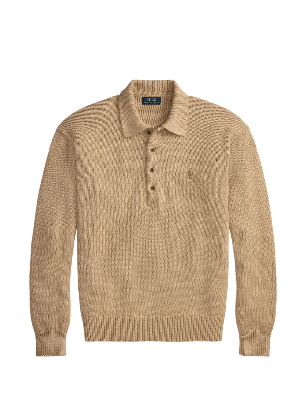 Polo Ralph Lauren Pullover mit Poloshirtkragen - Braun