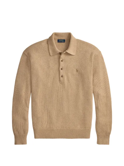 Polo Ralph Lauren logo-embroidered polo-collar sweater