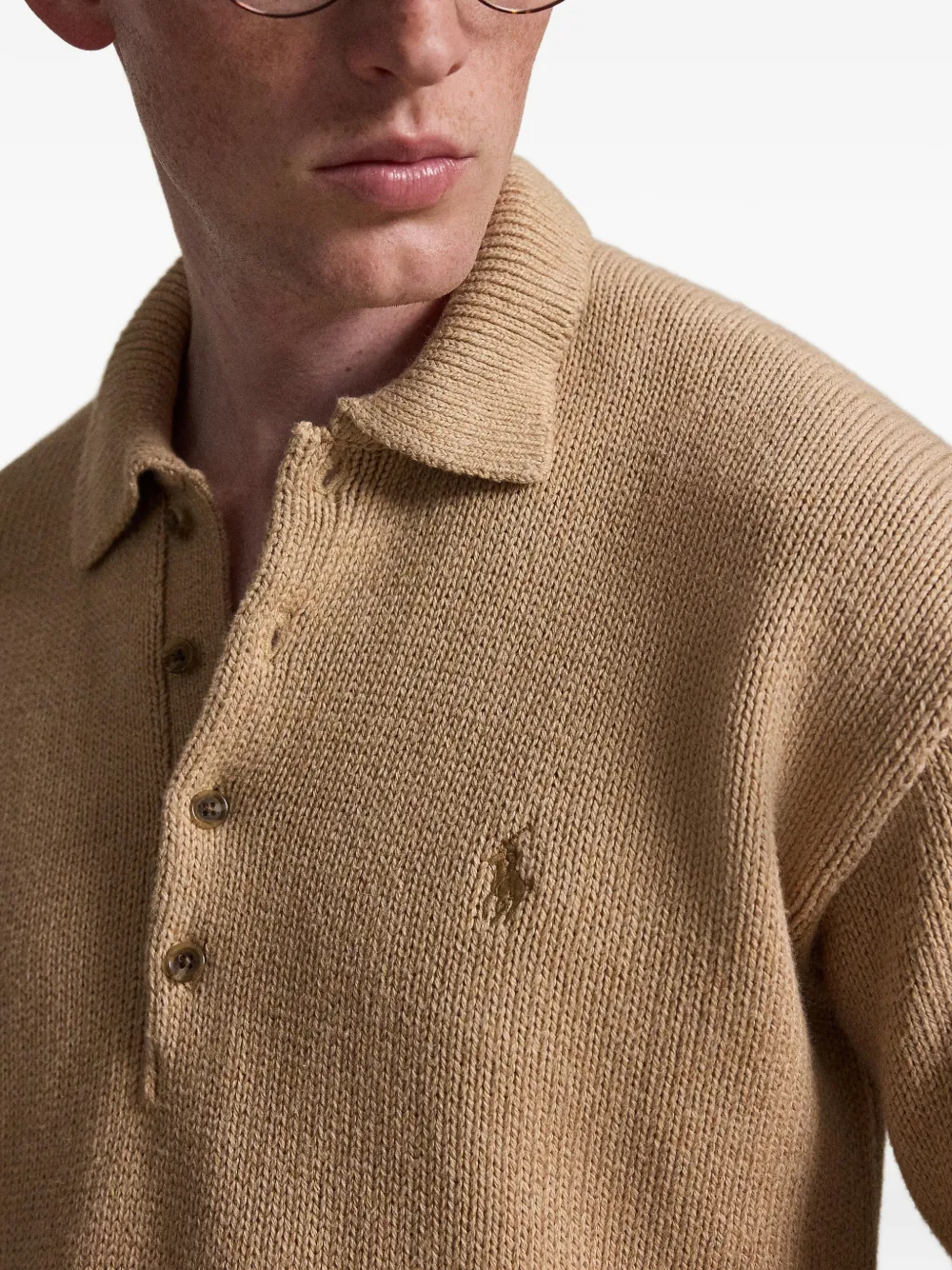 Polo Ralph Lauren Sweater met geborduurd logo Bruin