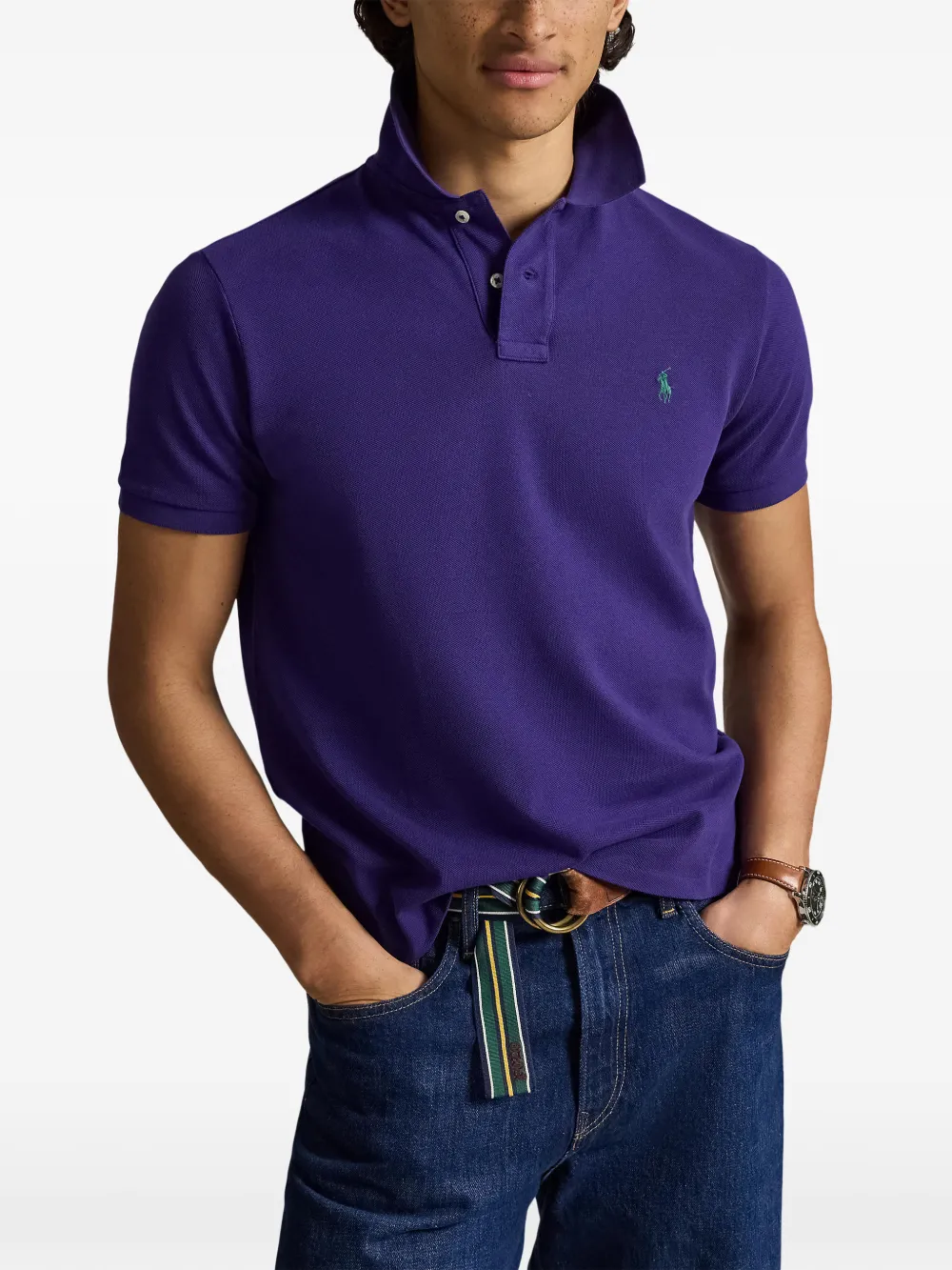 Polo Ralph Lauren Poloshirt met kenmerkend Polo Pony patroon Paars
