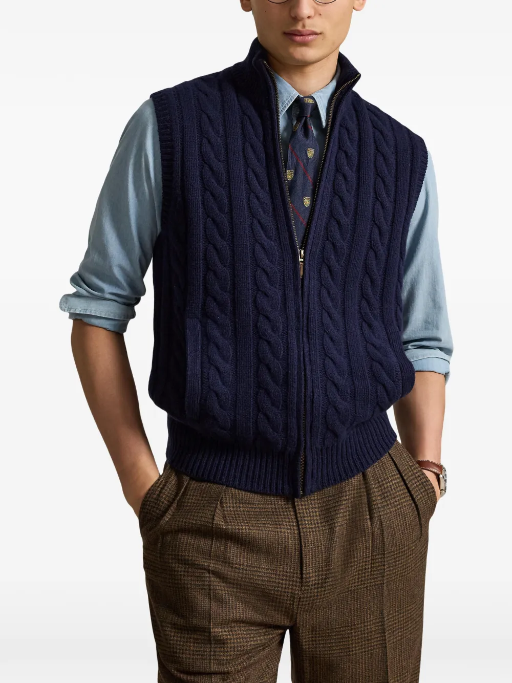 Polo Ralph Lauren Kabelgebreid vest Blauw