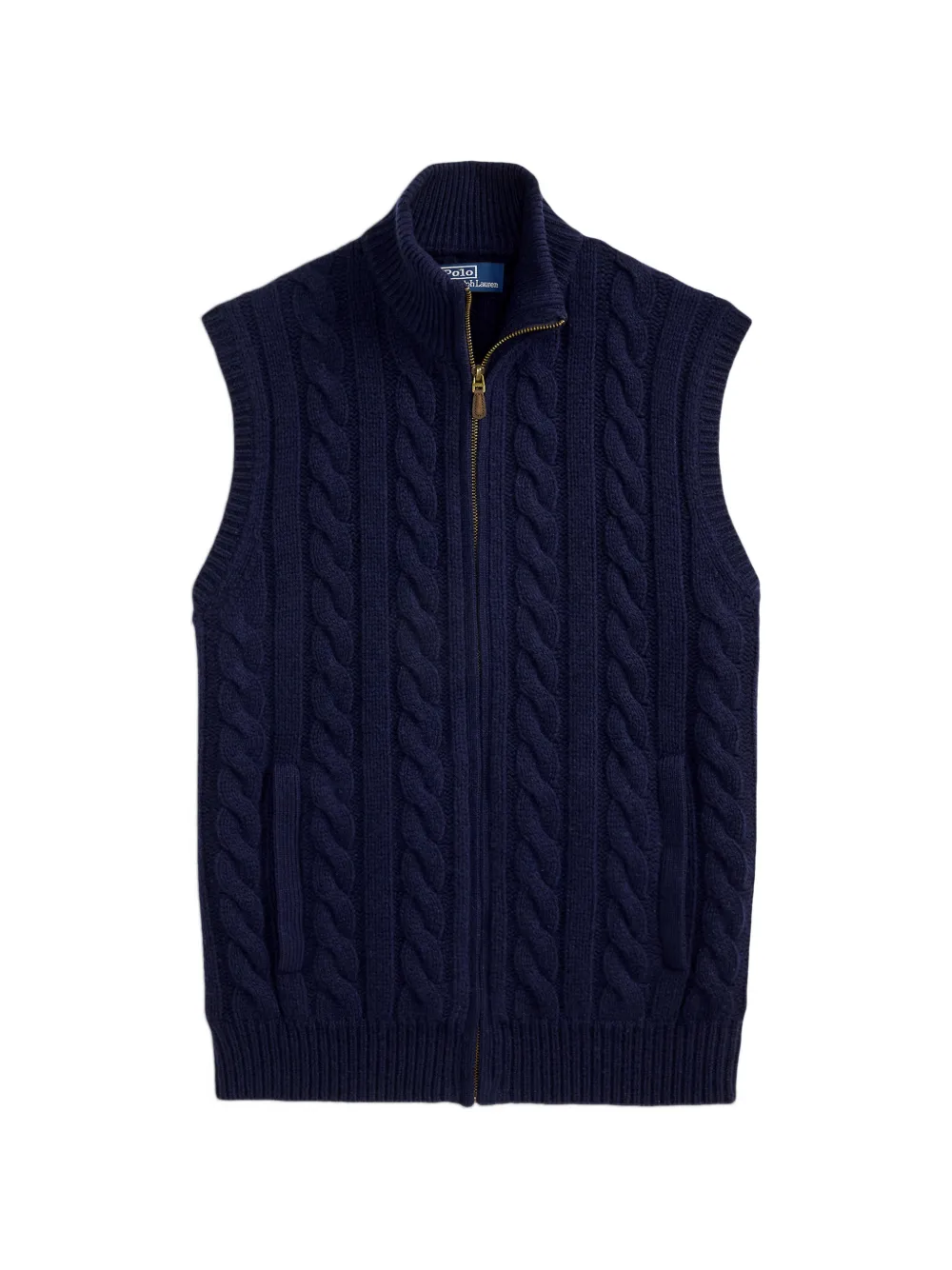 Polo Ralph Lauren Cable-knit Zip-up Cardigan In Blue