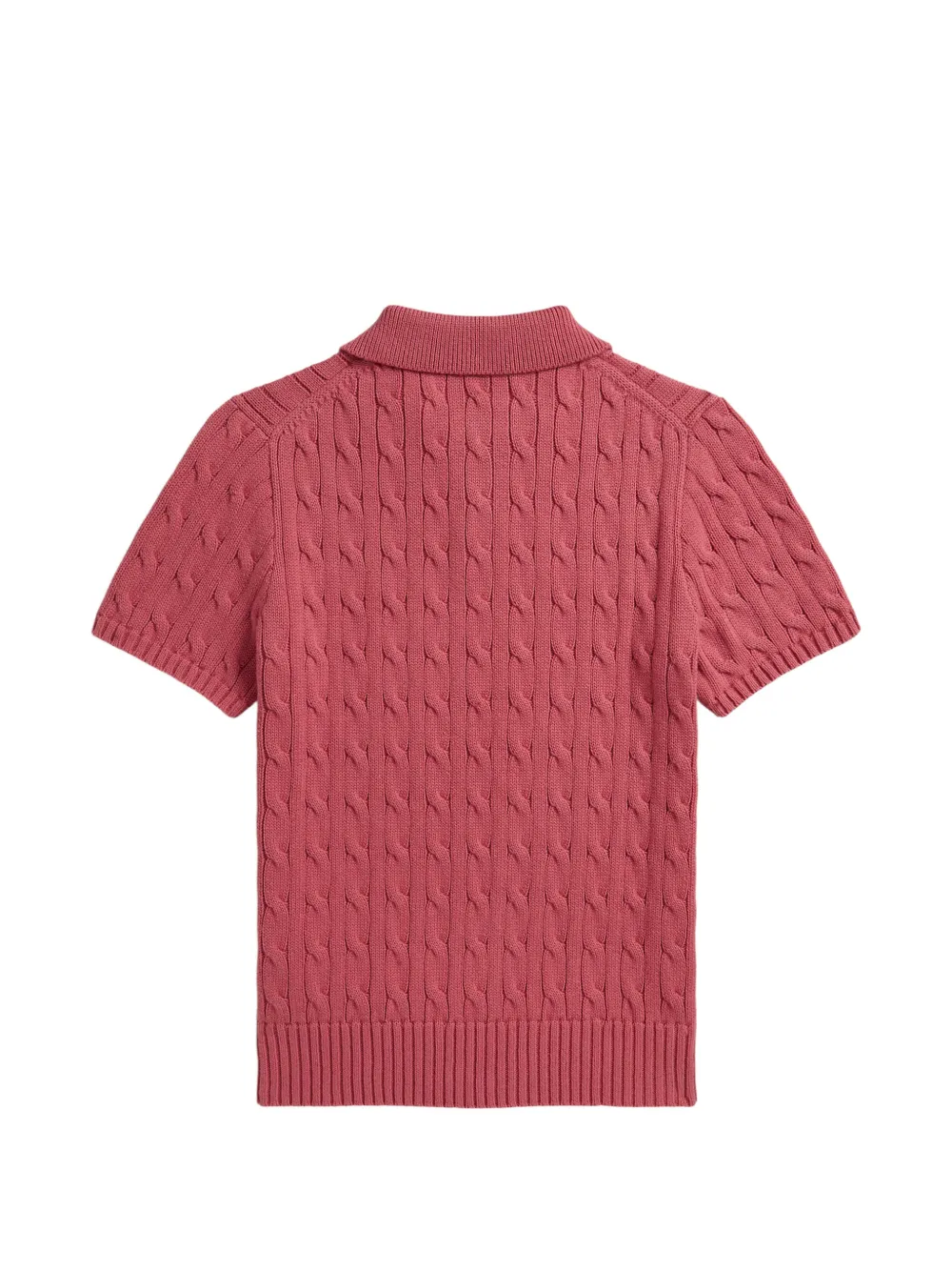 POLO RALPH LAUREN KIDS Kabelgebreid poloshirt Roze