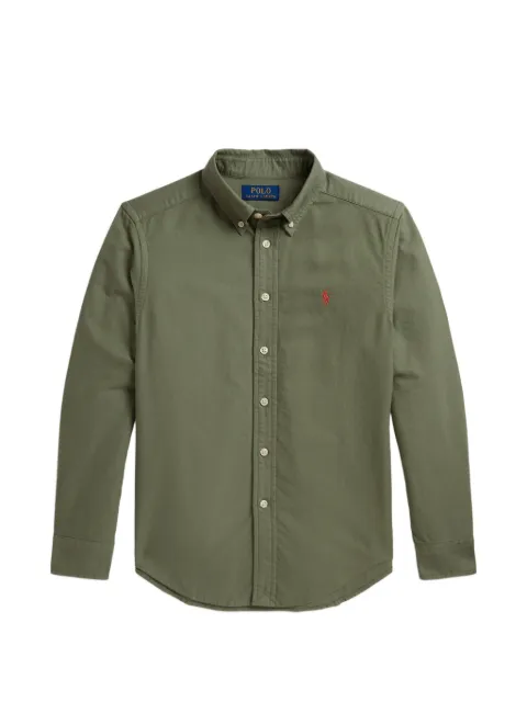 POLO RALPH LAUREN KIDS camisa oxford con logo bordado